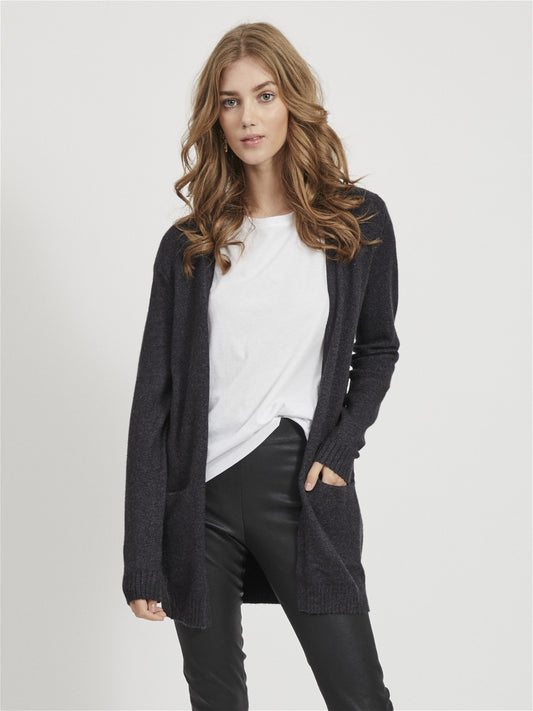 VIRIL Cardigan - Dark Grey Melange