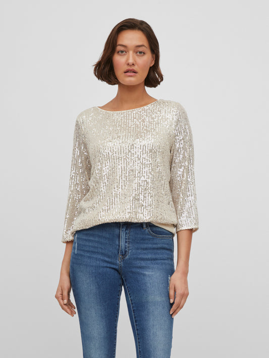 VISPARKLING T-shirts & Tops - Frosted Almond