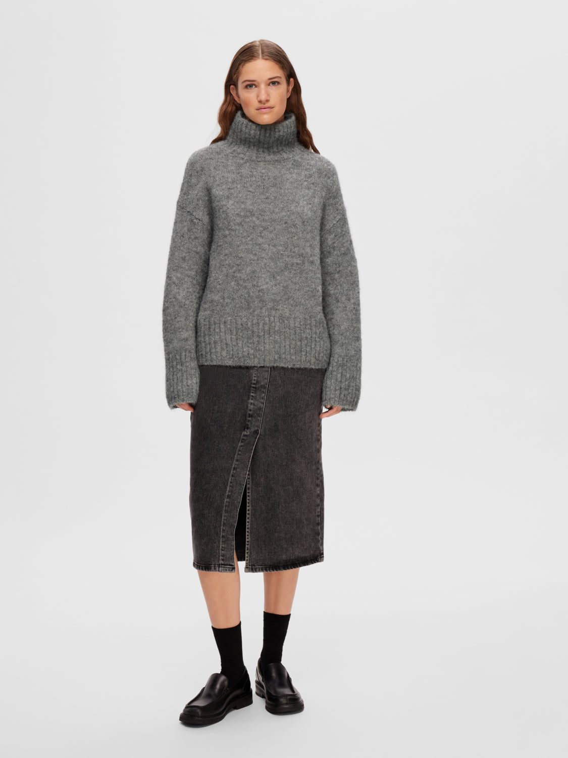 SLFGABELLA Pullover - Light Grey Melange