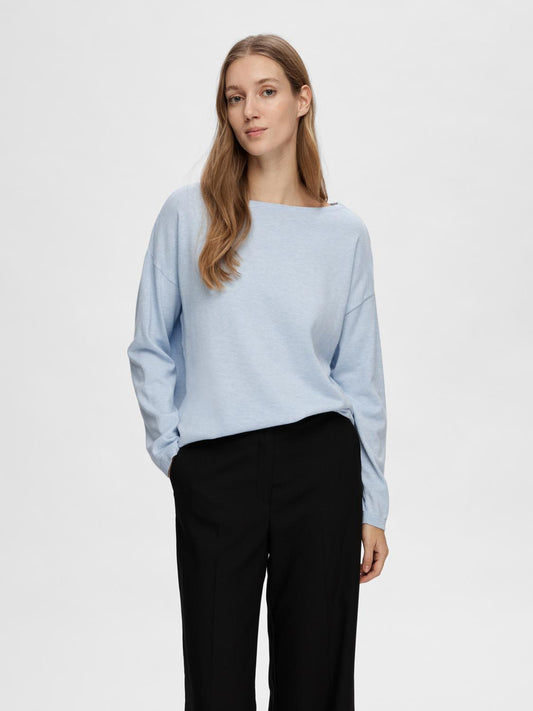SLFBERGA Pullover - Cashmere Blue