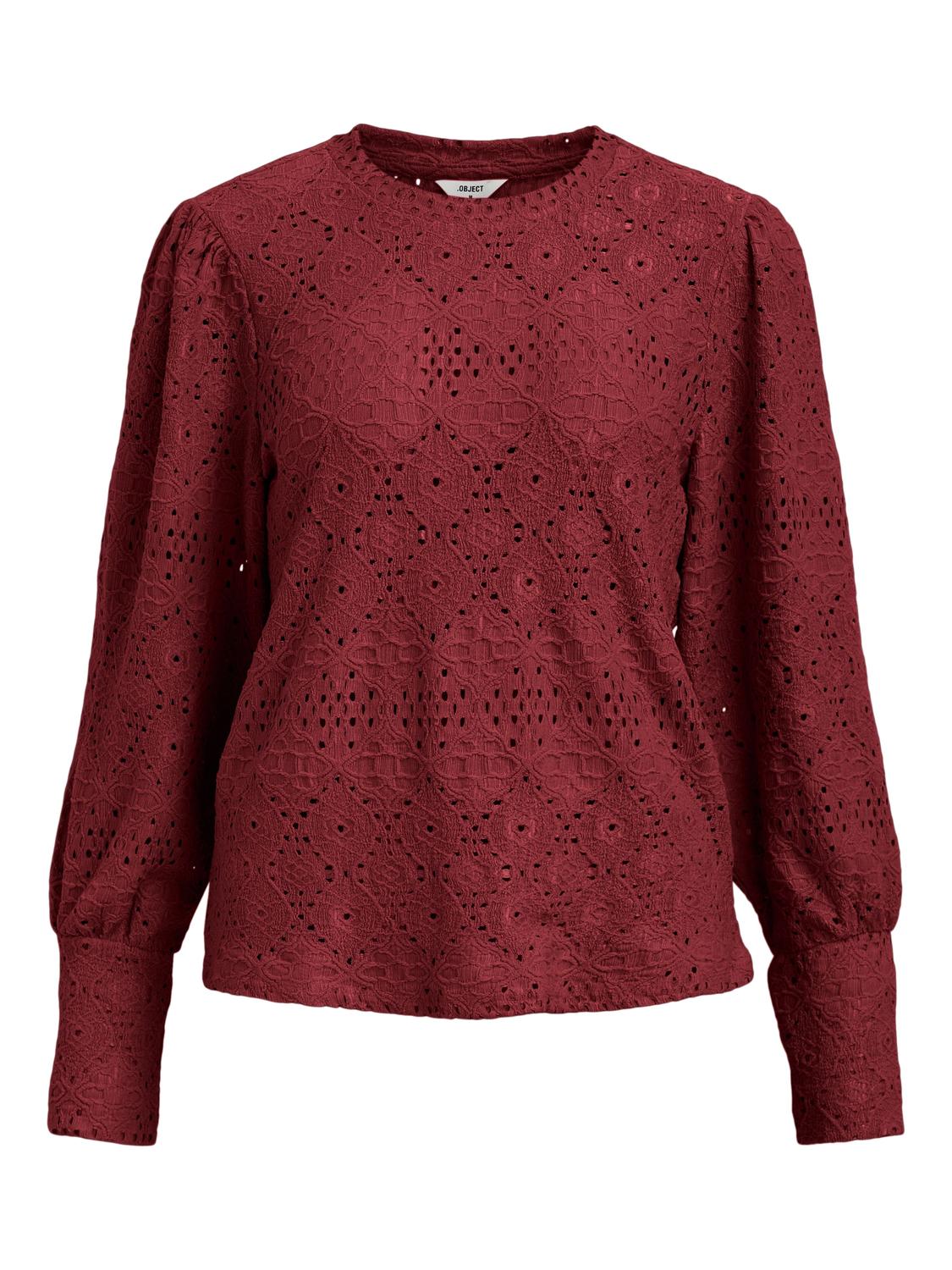 OBJFEODORA T-Shirts & Tops - Red Dahlia