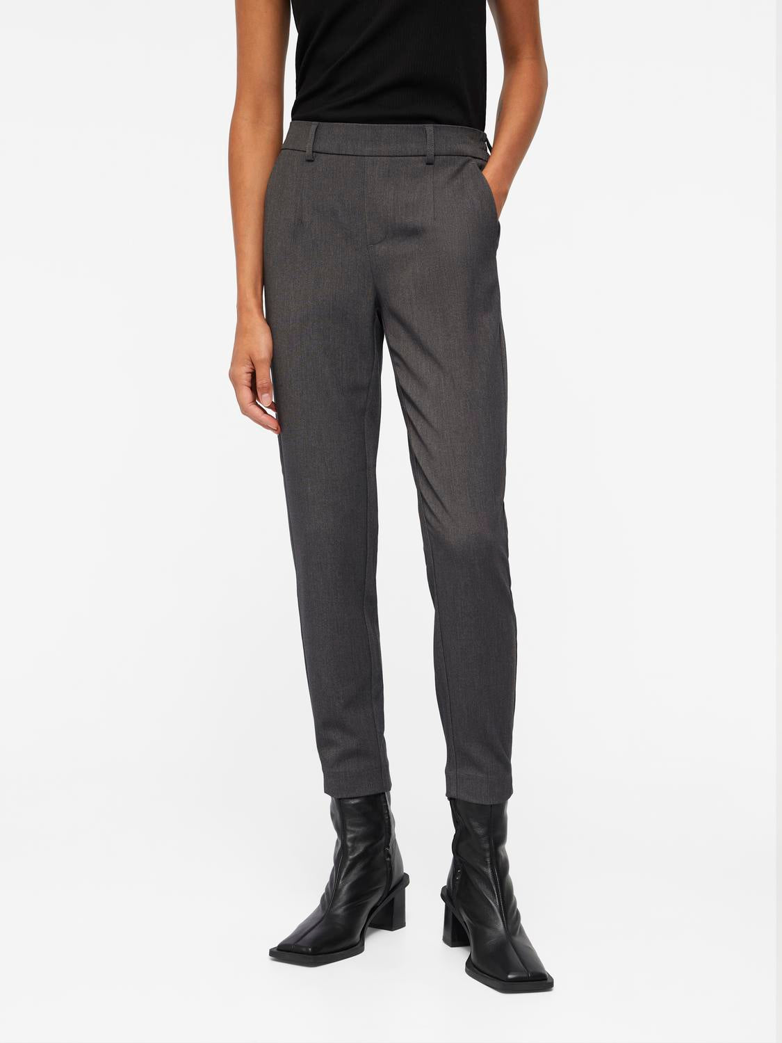 OBJLISA Pants - Medium Grey Melange