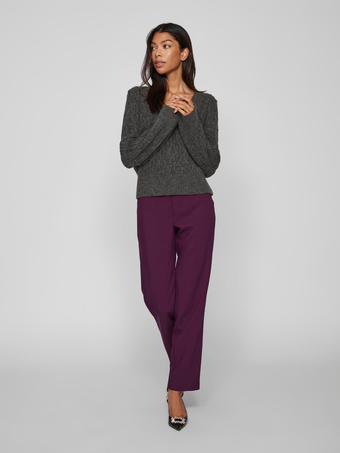 VIOKLEO Pullover - Dark Grey Melange